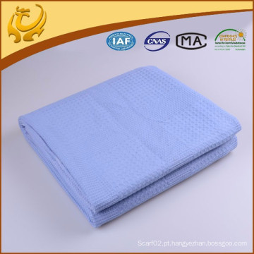 AZO Free High Quality Blue Color Waffle Dobby Algodão Hospital Wholesale Indian Blankets